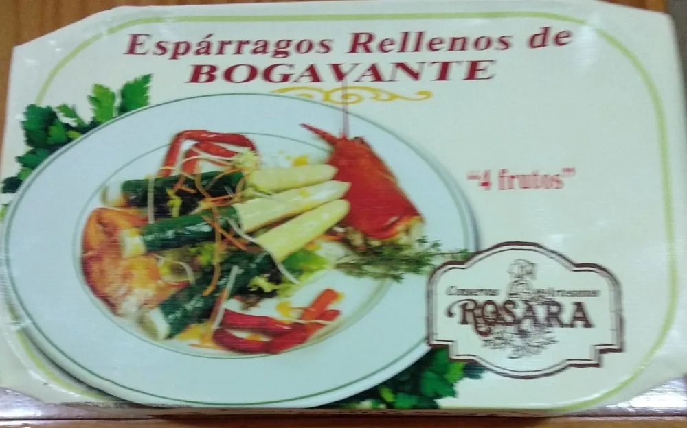 Espárragos relleno de bogavante