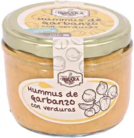 Hummus de garbanzo con verduras