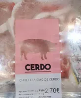Chuleta lomo de cerdo