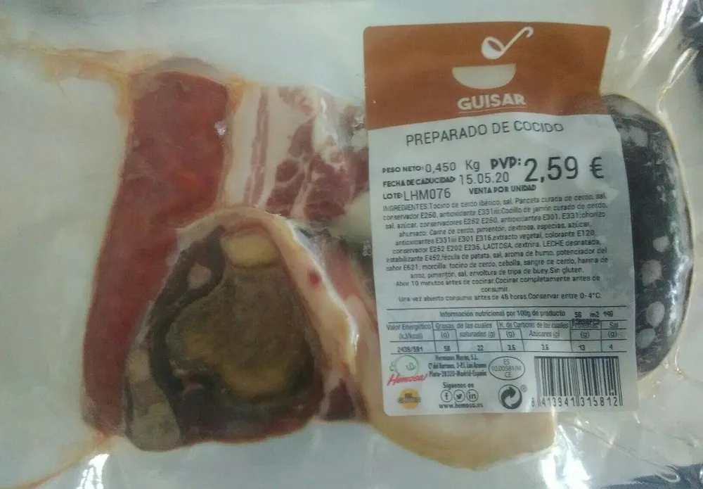 Preparado de cocido