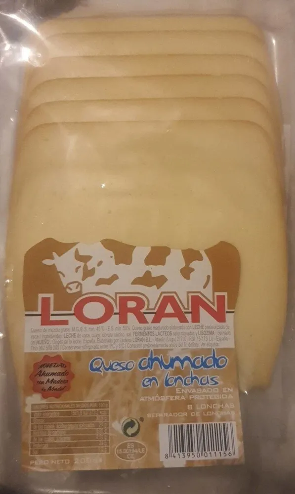 Queso ahumado en lonchas