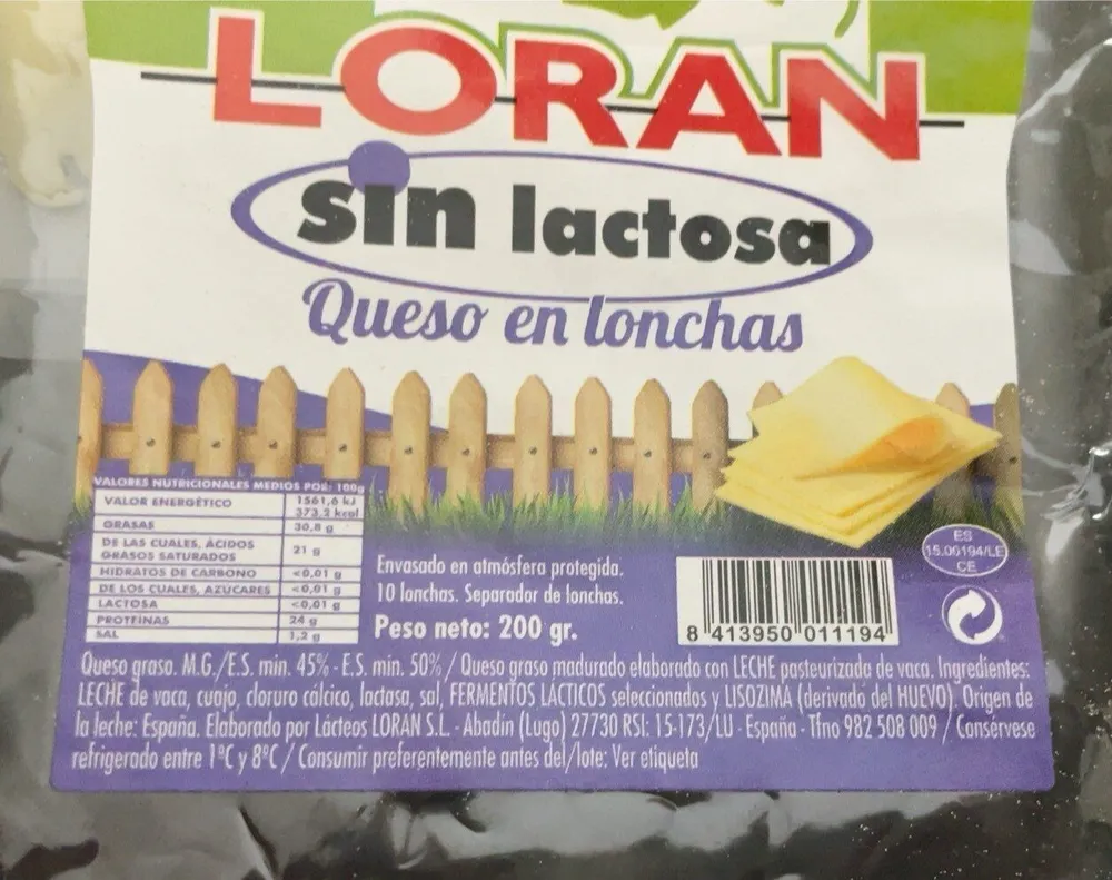 Loran sin lactosa
