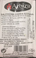 Salchicha cocida natural