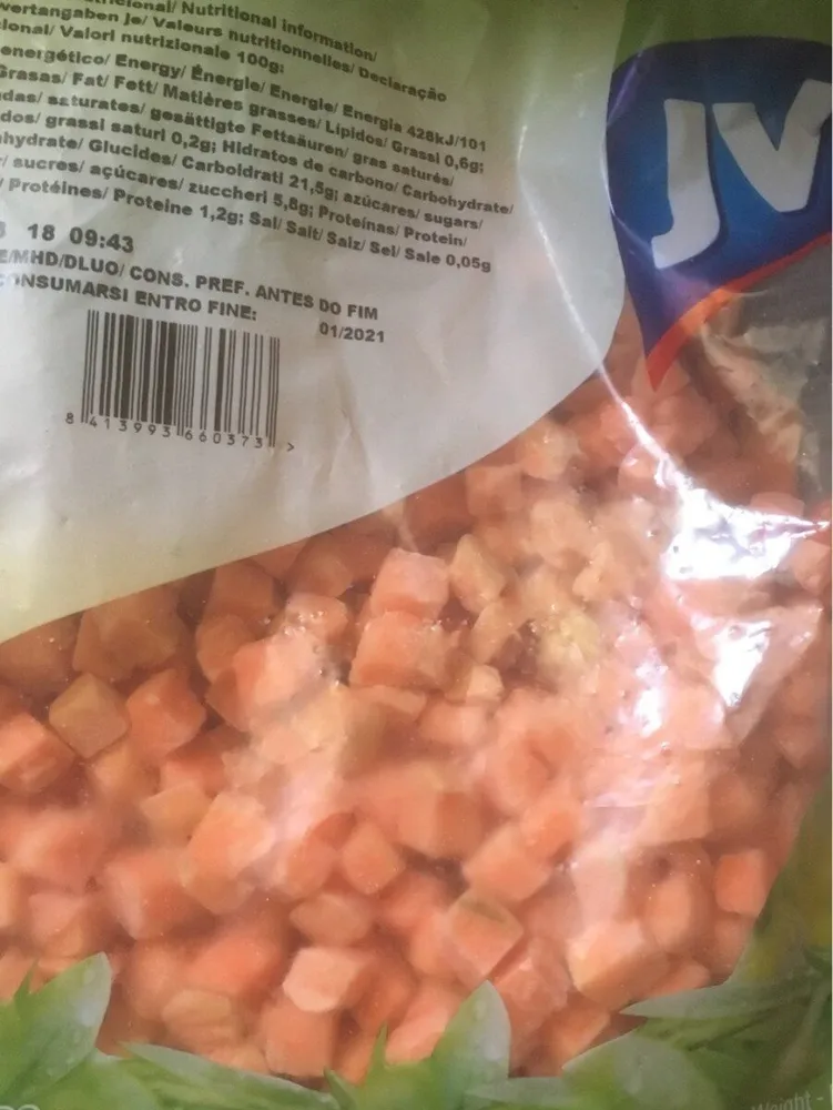 Patate douce cubes