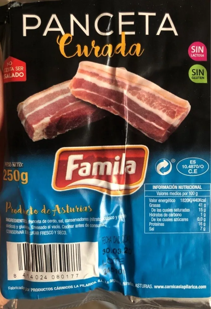 Panceta curada