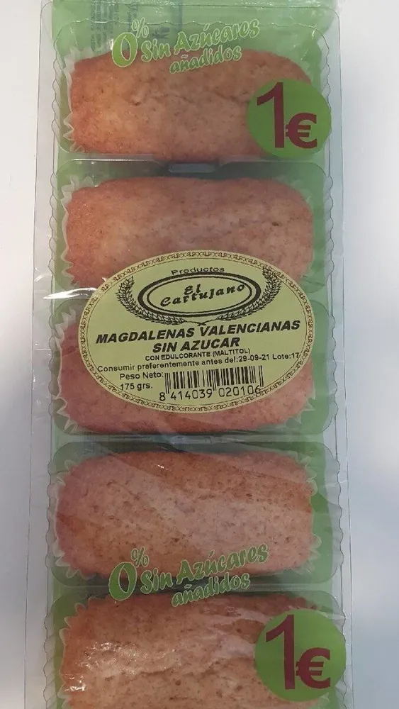 Magdalenas valencianas sin azúcar