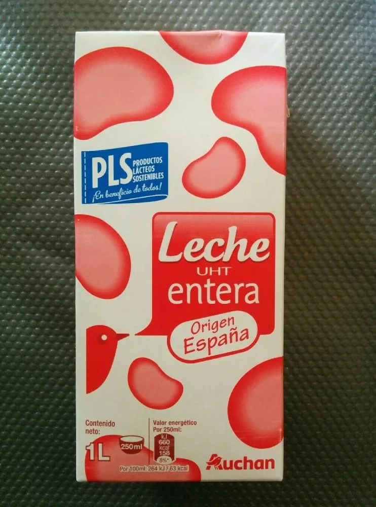 Leche UHT entera Origen Espana