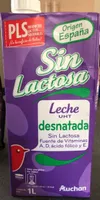 Leche desnatada sin lactosa