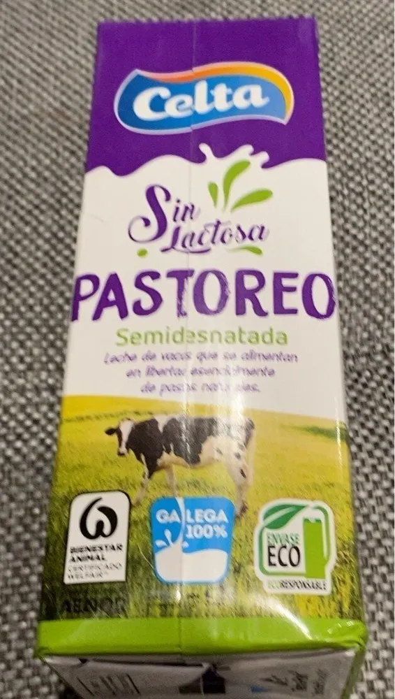 Leche sin lactosa de pastoreo semidesnatada