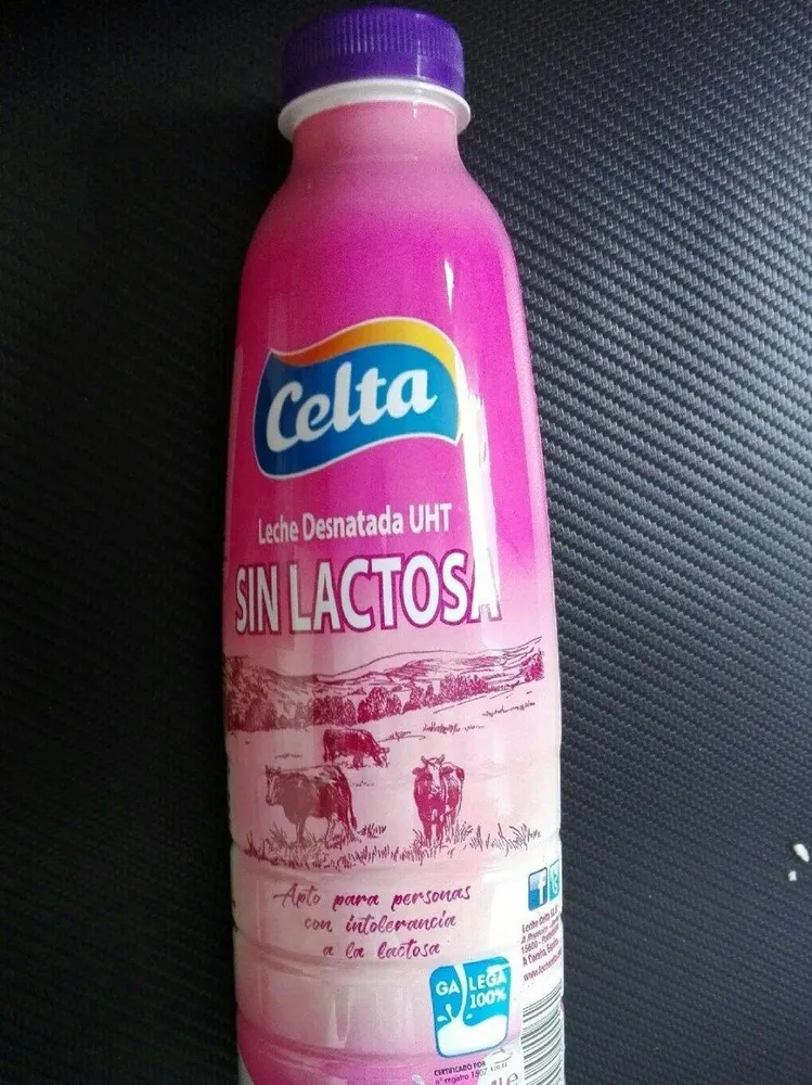 Leche desnatada UHT sin lactosa