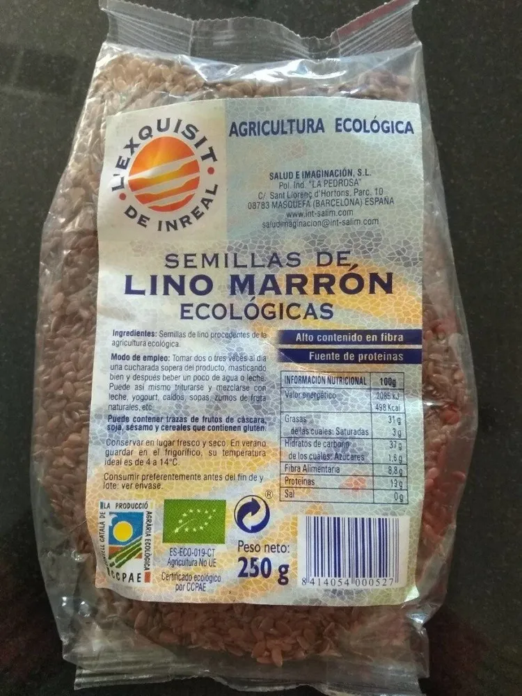 Semillas de lino marrón ecológicas