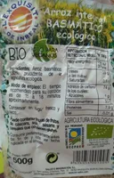 Arroz integral basmati ecológico