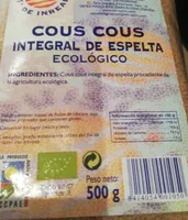 Cous cous integral de espelta