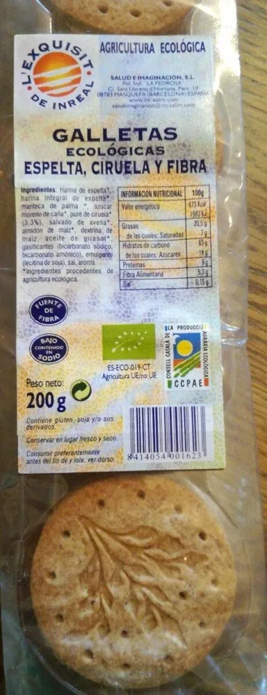 Galletas Espelta,ciruela y fibra