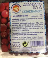 Arandano rojo deshidratado