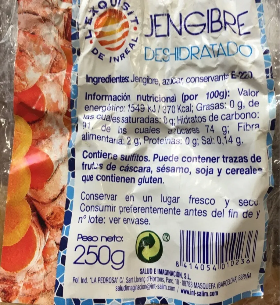 Jengibre deshidratado