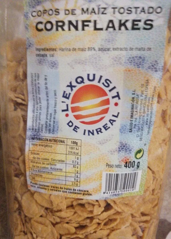 Copos de maiz tostados corn flakes L, exquisit