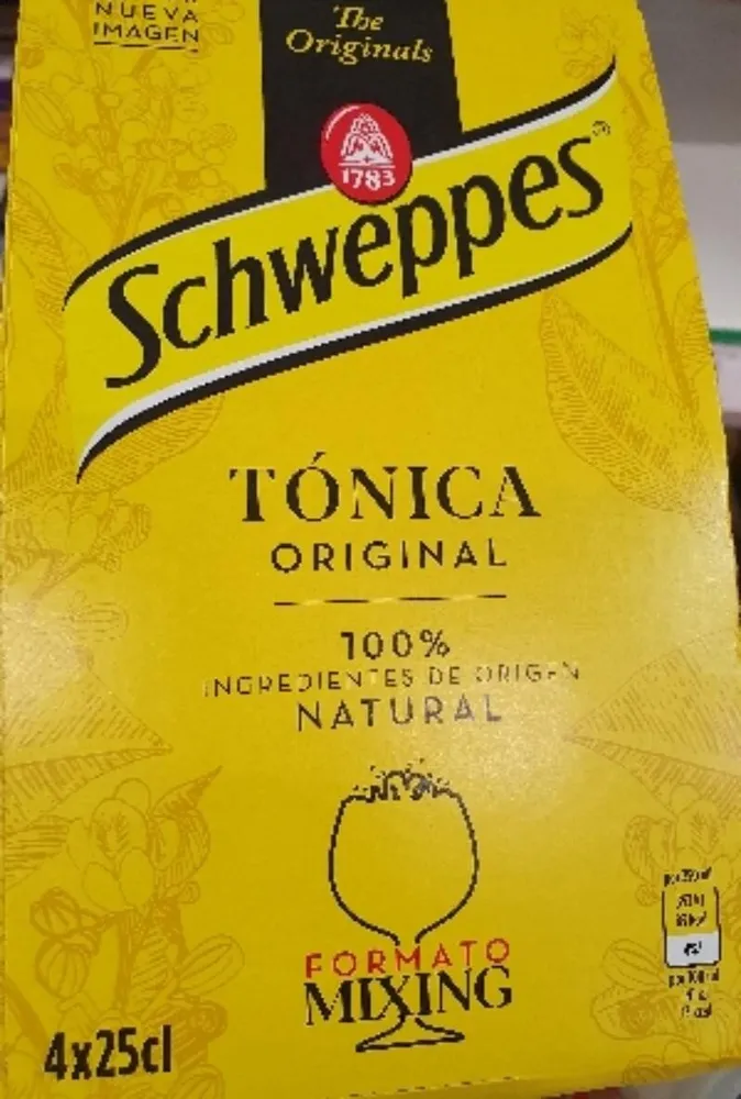 Pack 4ux25cl Tonica Schweppes Ampolla Vidre