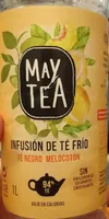 Refresco de infusión de té negro y melocotón bajo calorías