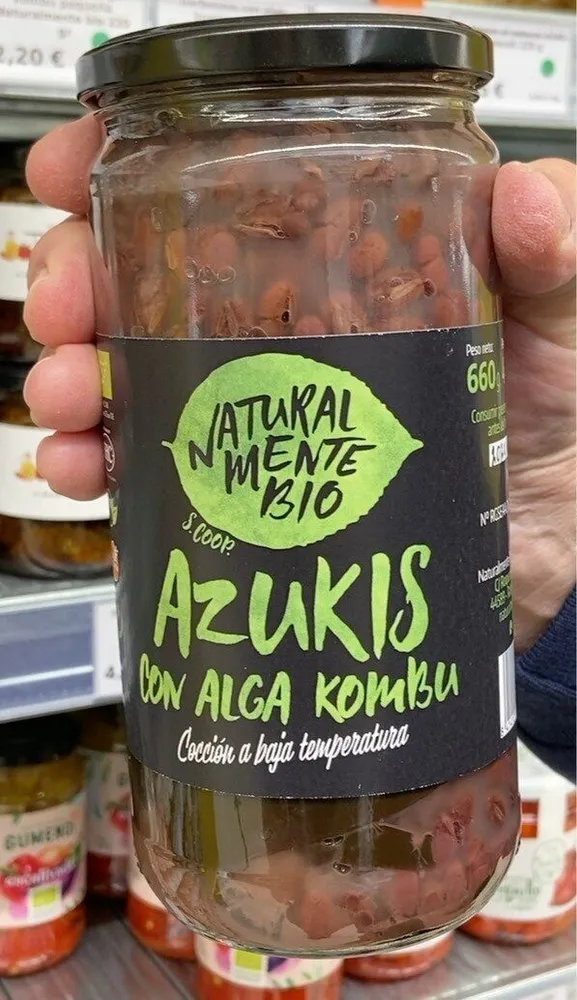 Azukis con alga kombu