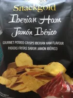 Snackgold Iberico Ham Gourmet Potato Chips, 4.9 Ounce