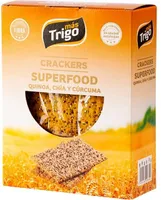 Crackers superfood de quinoa, chía y cúrcuma