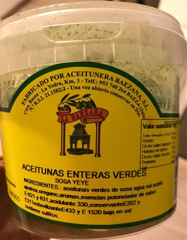 Aceitunas Enteras Verdes