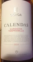 Calendas Garnacha Tempranillo 2014