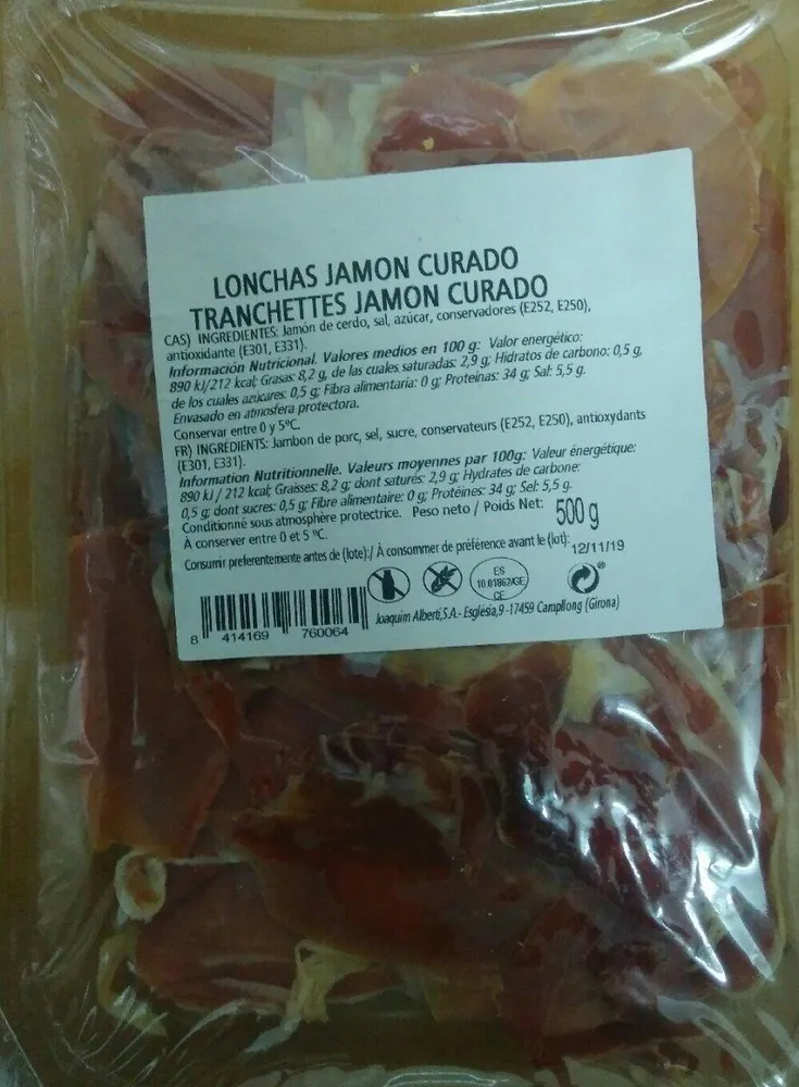 Lonchas de Jamón