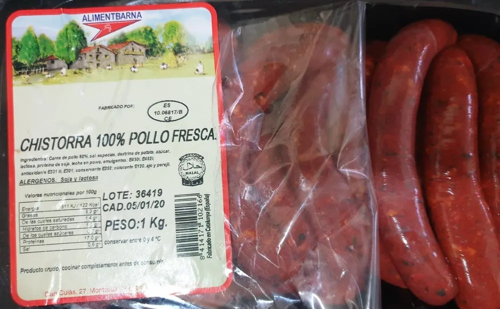 Chistorra 100% pollo fresca
