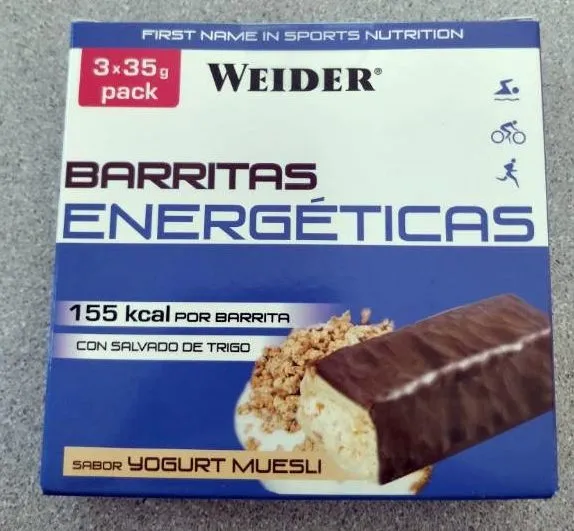 Barritas energéticas sabor yogurt muesli