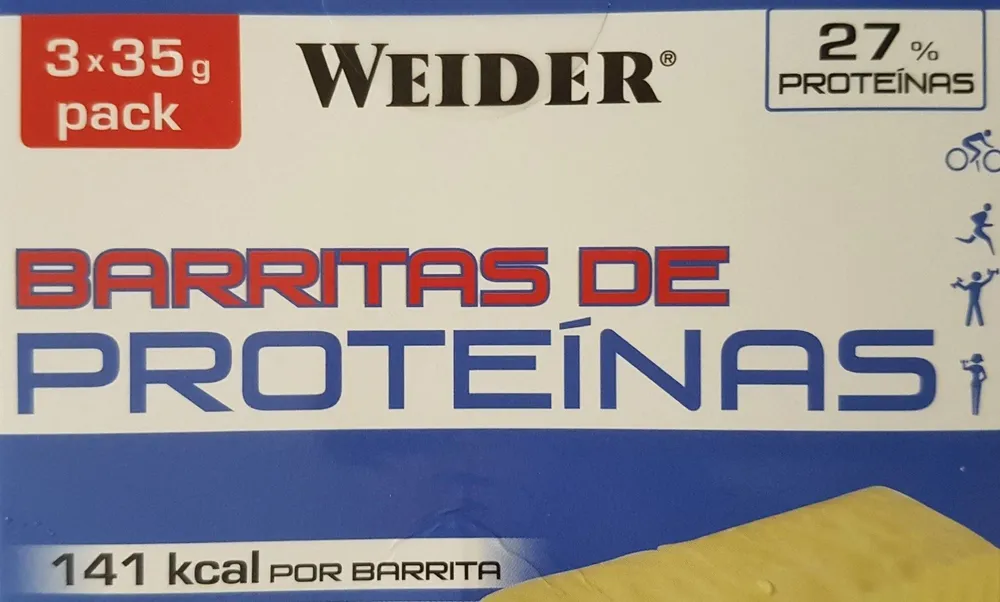 Barritas de proteínas sabor chocolate blanco
