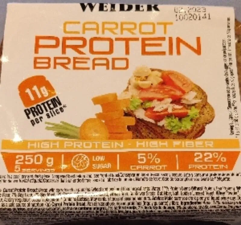 Pan proteico de zanahoria