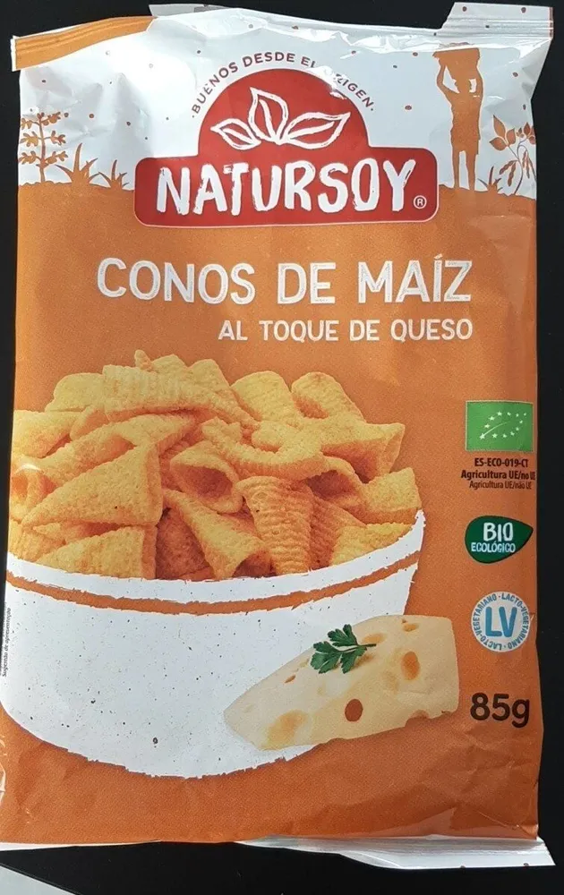 Conos de maíz al toque de queso