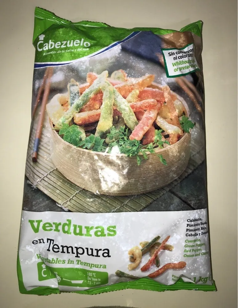 Verduras en tempura