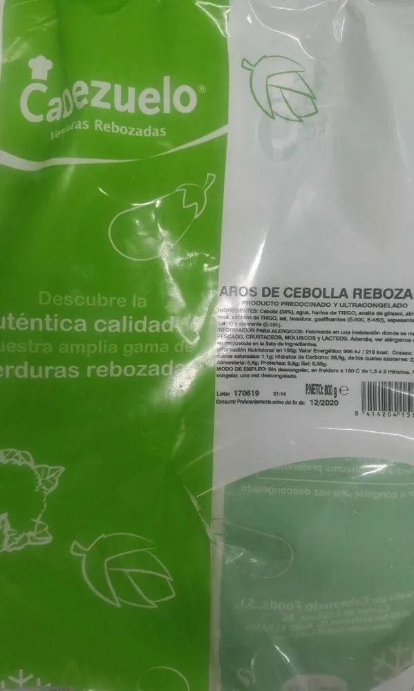 Aros de cebolla rebozados