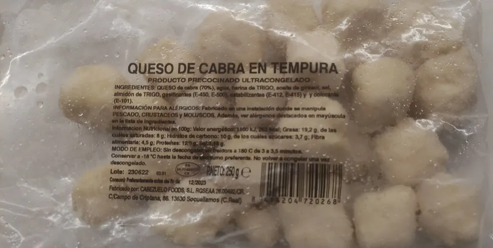 Queso de cabra en tempura