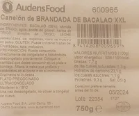 Canalón de brindada de bacalao XXL
