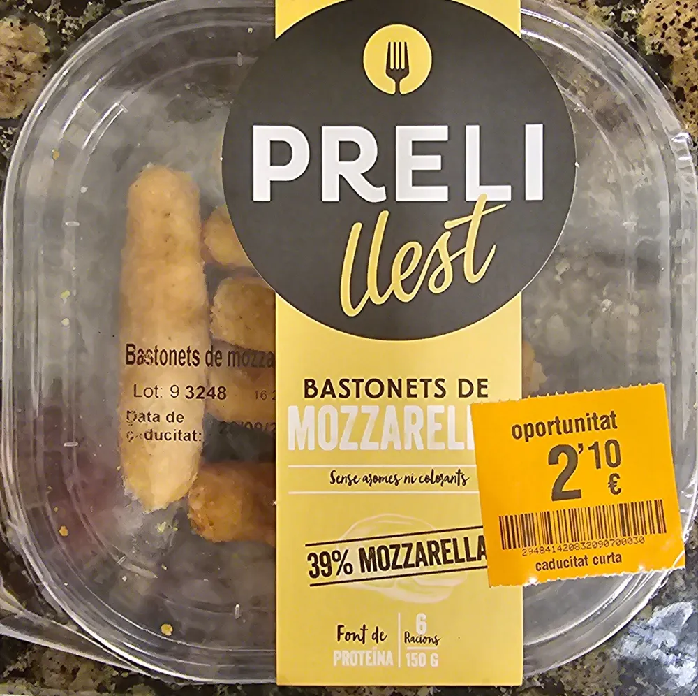 Bastonets de Mozzarella