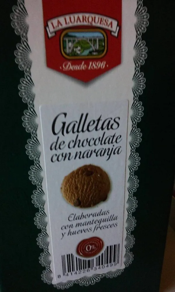 Galletas de chocolate con naranja
