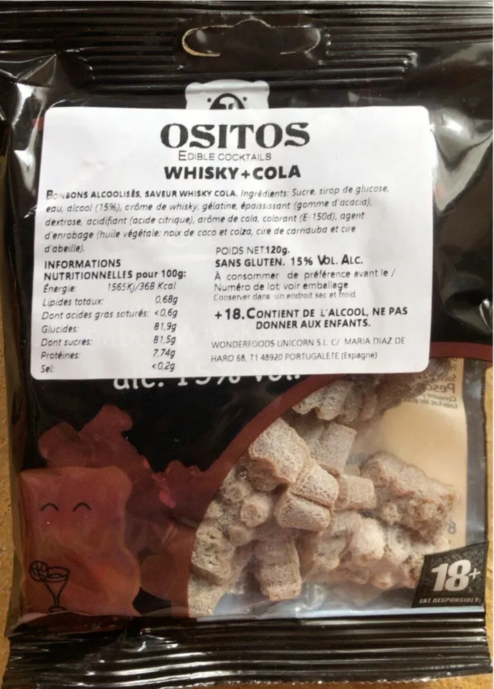 Bonbons Alcoolisés Whisky+Cola