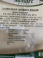 Lonchas queso edam