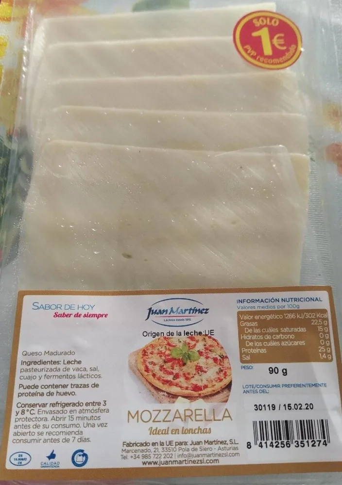 Mozzarela Lonchas
