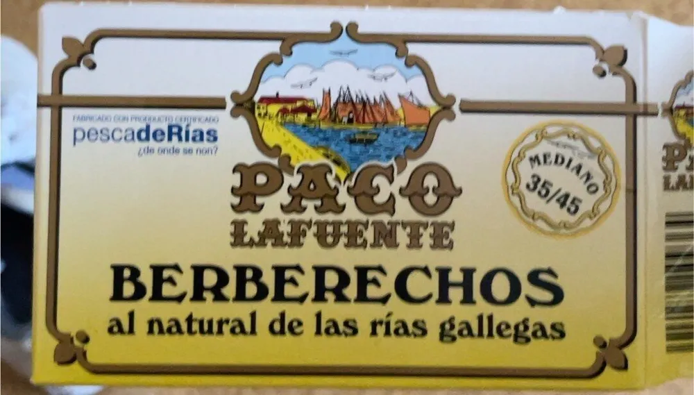 Berberechos al natural