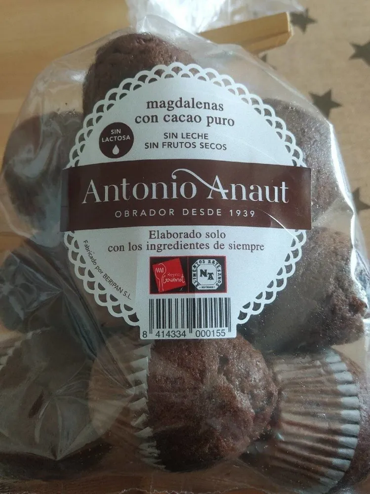 Magdalenas con cacao puro