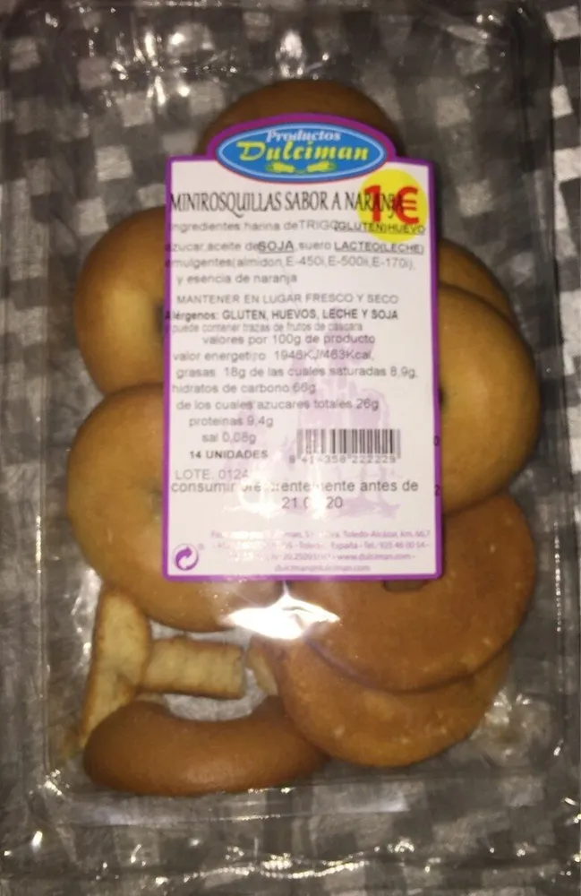 Mini rosquillas sabor a naranja