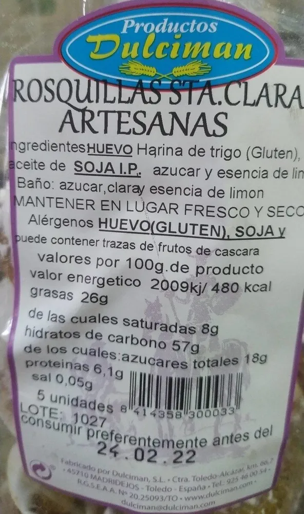 Rosquillas Santa Clara Artesanas