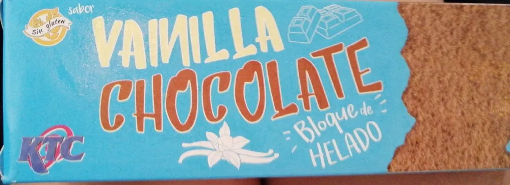 Bloque de helado sabor vainilla y chocolate