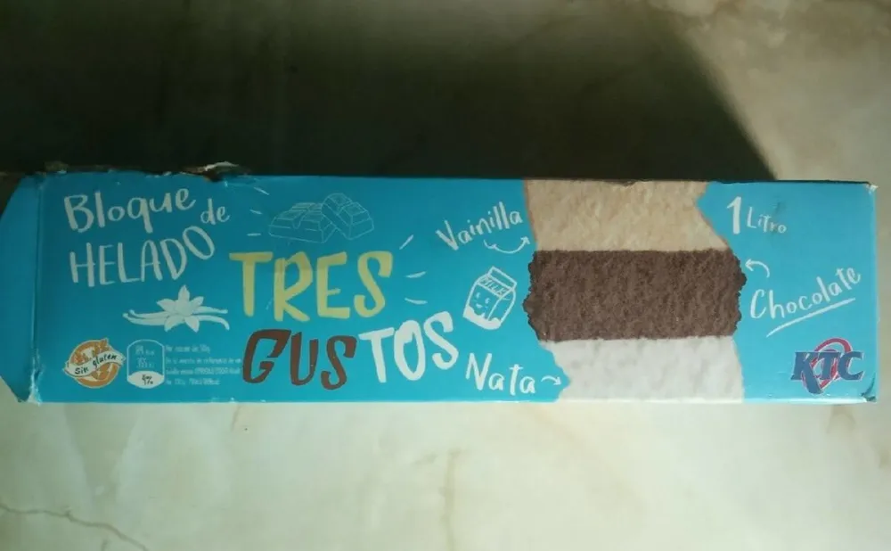 Bloque de helado tres gustos