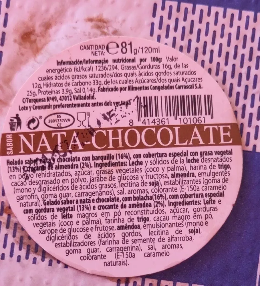 Helado Nata - Chocolate Carrascal